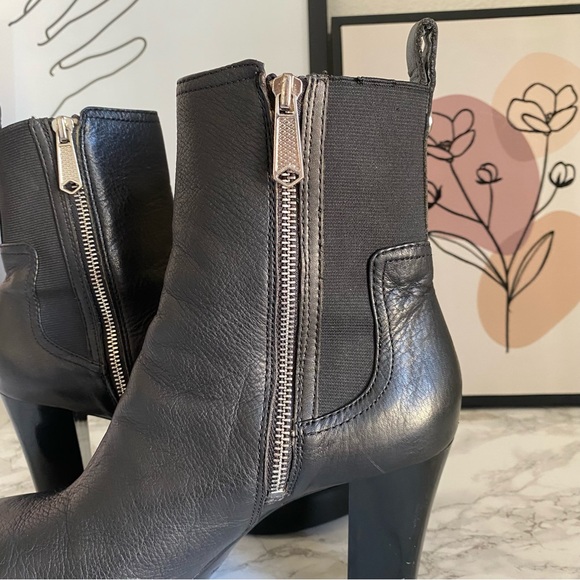 Donald J Pliner Milan Platform Leather Heeled Ankle Boots 10 - Picture 7 of 13